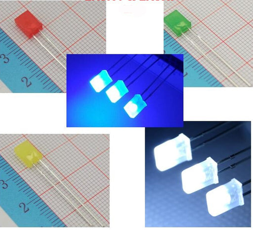 Diffused Rectangular LEDs - 100 Pieces from PMD Way with free delivery worldwide