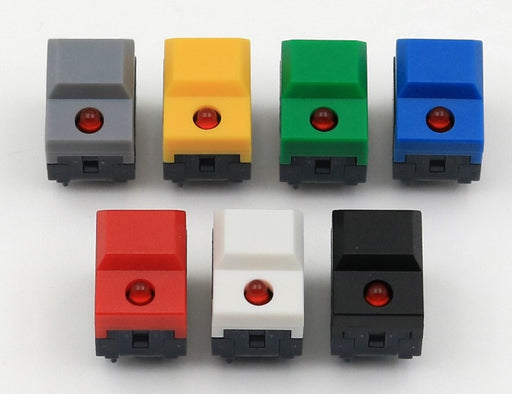 Red LED Small Tactile Buttons in packs of ten from PMD Way with free delivery worldwide