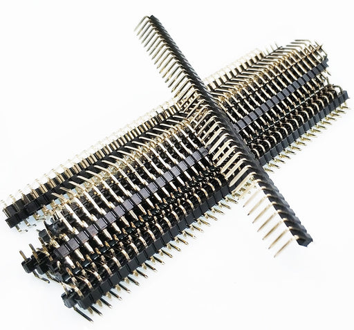 Break-away 40x1 Male Right Angle Header Pins - 100 Pack from PMD Way with free delivery worldwide