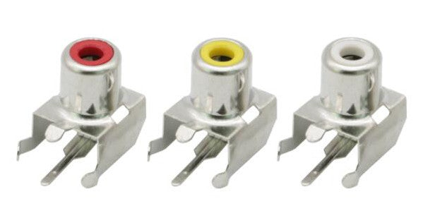 Right Angle PCB Mount RCA Sockets from PMD Way with free delivery worldwide