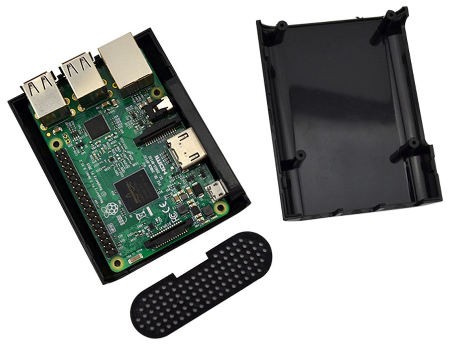 Rounded Black Plastic Rapsberry Pi 3/2 Enclosure from PMD Way with free delivery worldwide