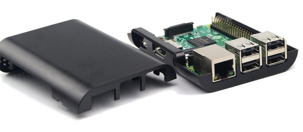 Rounded Black Plastic Rapsberry Pi 3/2 Enclosure from PMD Way with free delivery worldwide