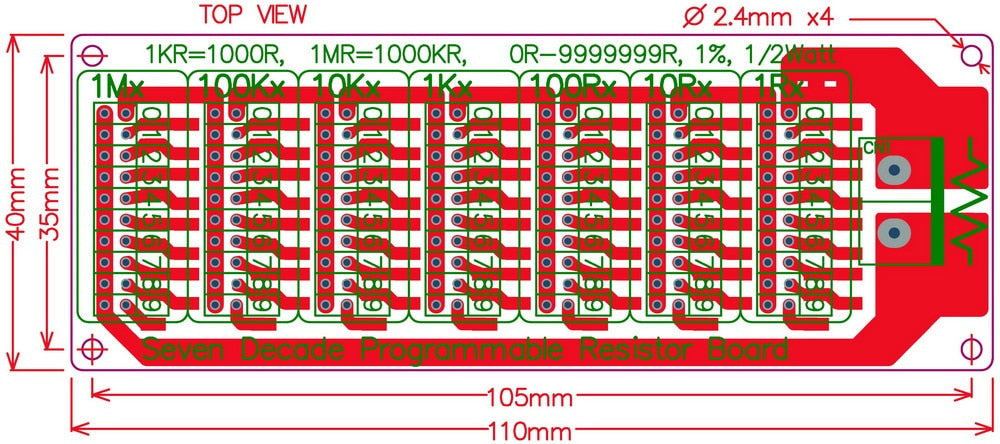 1PCS 1R - 99999R Scheda Resistenza Programmabile Sette Decenni Passo 1R - Foto 6