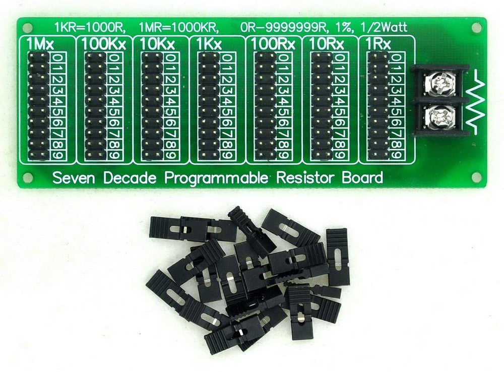 1R - 9999999R Seven Decade Programmable Resistor Board — PMD Way 1R - 9999999R Seven Decade Programmable Resistor Board — PMD Way