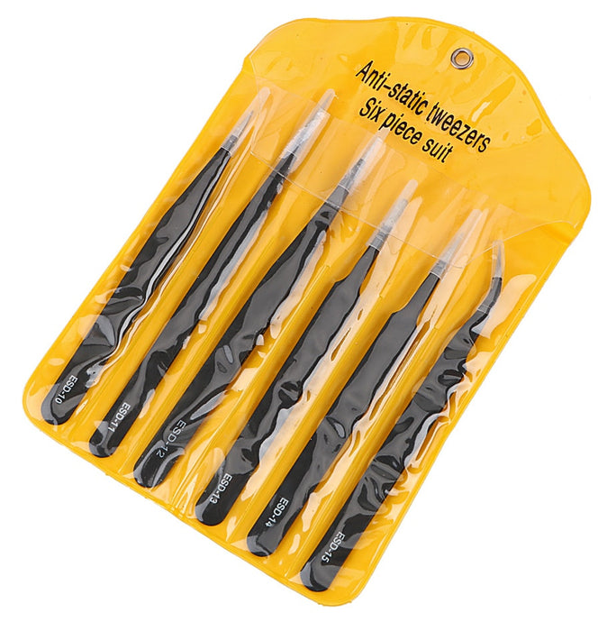 Six Piece Anti-Static Tweezer Set from PMD Way with free delivery worldwide