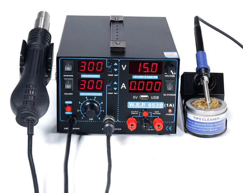 Soldering Station with Reflow Gun and Bench Power Supply from PMD Way with free delivery worldwide