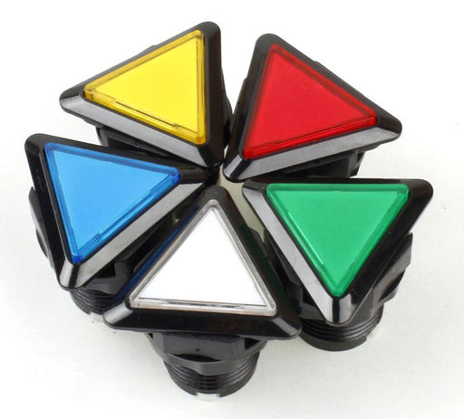 Triangle LED Illuminated Arcade Buttons in packs of ten from PMD Way with free delivery worldwide
