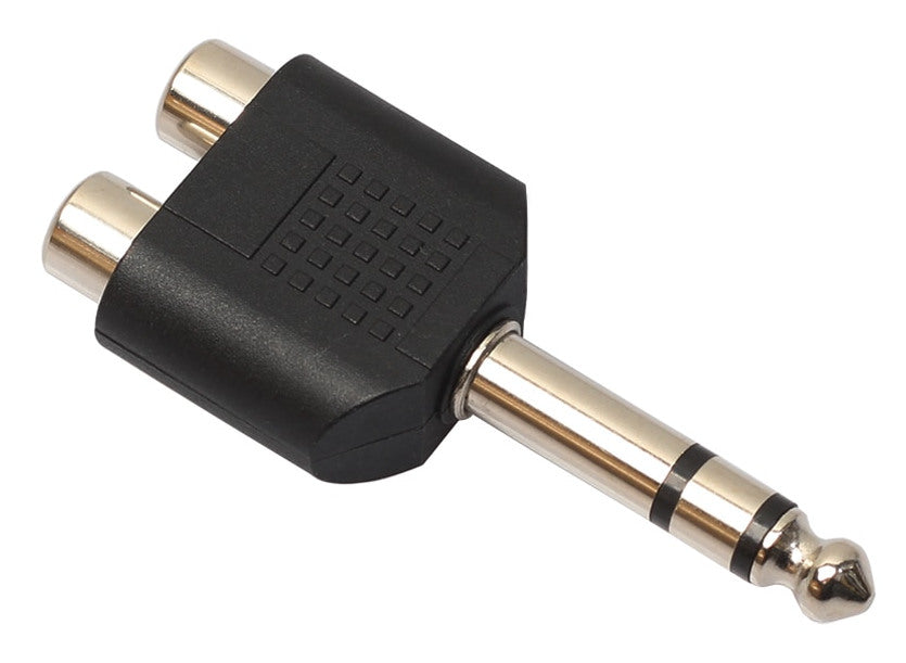 Twin RCA Socket to 6.35mm Jack Plug Adaptor - 5 Pack — PMD Way