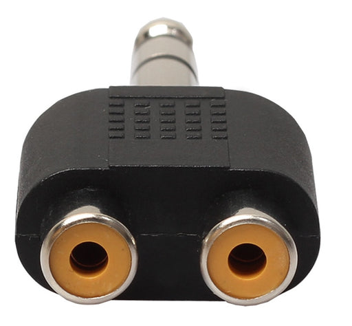 Twin RCA Socket to 6.35mm Jack Plug Adaptor - 5 Pack from PMD Way with free delivery worldwide