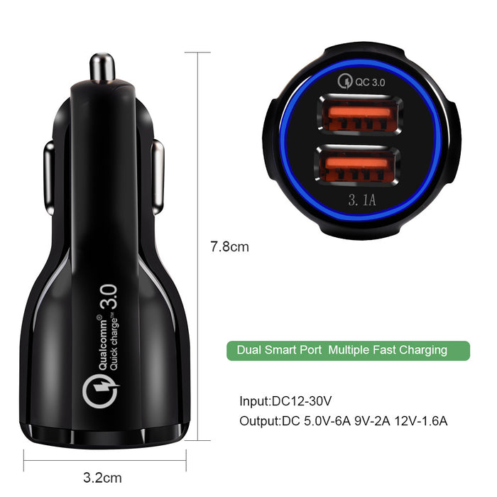 Dual USB Car Charger with Quick Charge 3.0 from PMD Way with free delivery worldwide