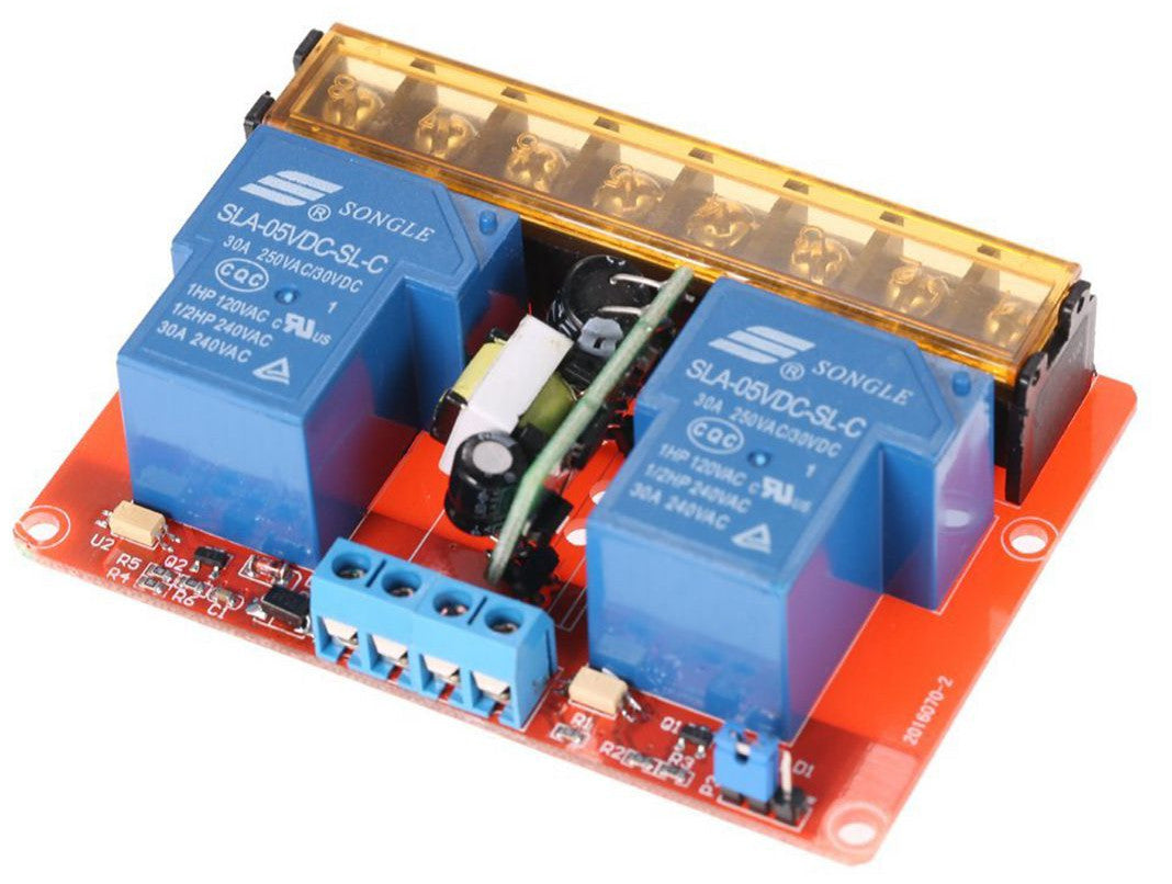 Optoisolated Two Channel 30A Relay Module from PMD Way with free delivery worldwide