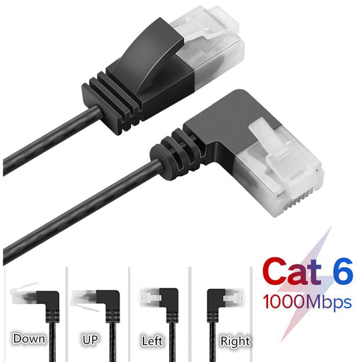 Ultra Slim RJ45 Cat6a Ethernet Cables with Angled Plug from PMD Way with free delivery worldwide