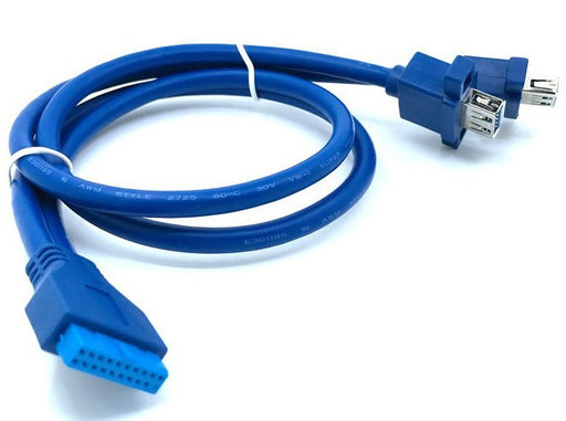 Useful Twin USB 3.0 Panel Mount Sockets to 20 Pin Motherboard Cables from PMD Way with free delivery worldwide