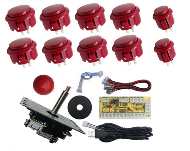 Joystick and Ten Arcade Buttons with USB Encoder Kits from PMD Way with free delivery worldwide
