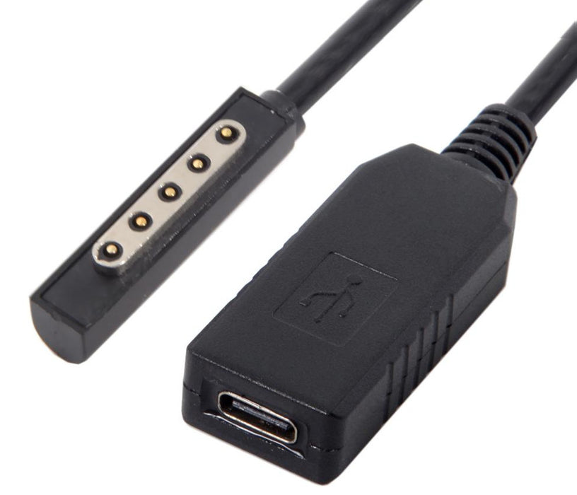 Charge your Microsoft Surface Pro 1 or 2 from USB PD with this USB C Power Delivery 12V Female to Surface Pro cable from PMD Way with free delivery worldwide