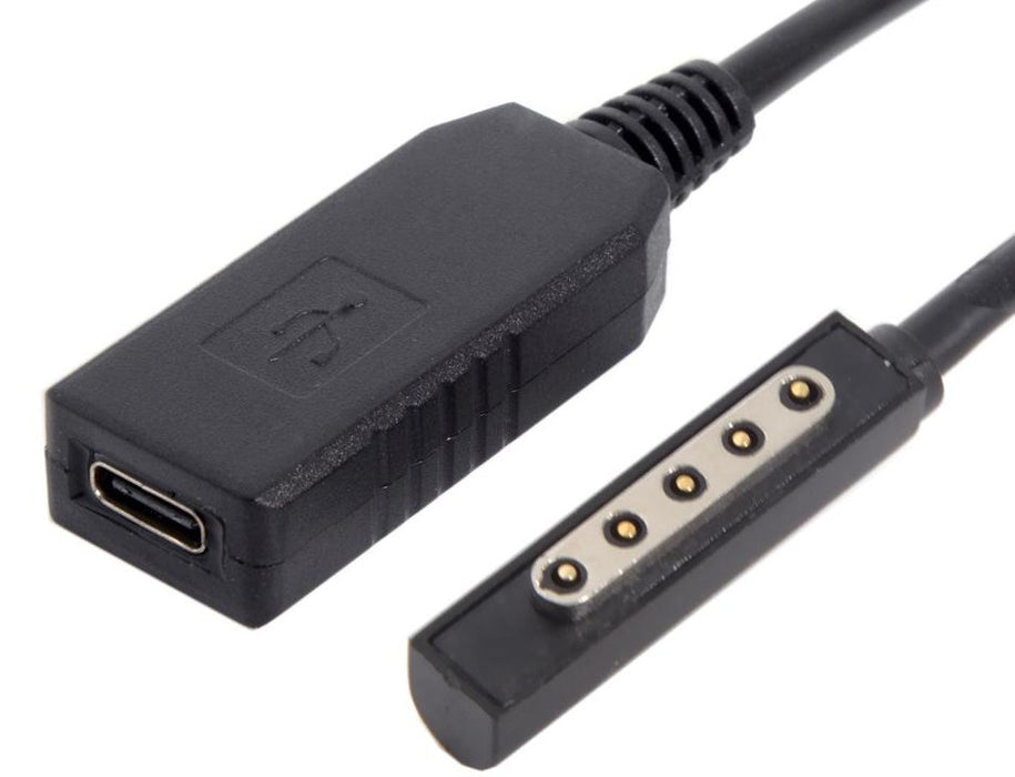 Charge your Microsoft Surface Pro 1 or 2 from USB PD with this USB C Power Delivery 12V Female to Surface Pro cable from PMD Way with free delivery worldwide