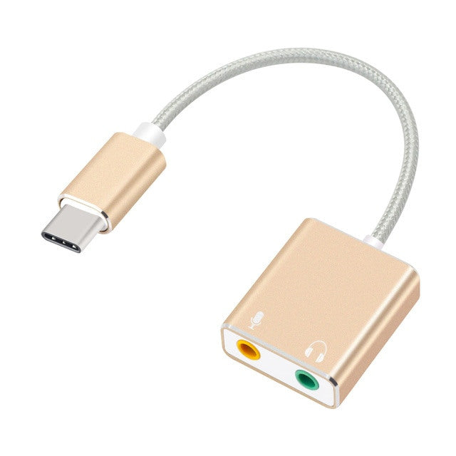 Add audio input and output to your new PC with USB C using this External USB C Audio Sound Card Cable from PMD Way with free delivery worldwide