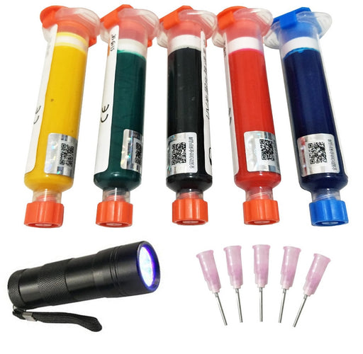 UV Curable Solder Mask Kit with Five Colors from PMD Way with free delivery worldwide