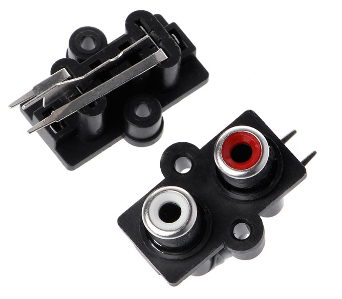 PCB Mount Vertical Twin RCA Sockets - 5 Pack from PMD Way with free delivery worldwide