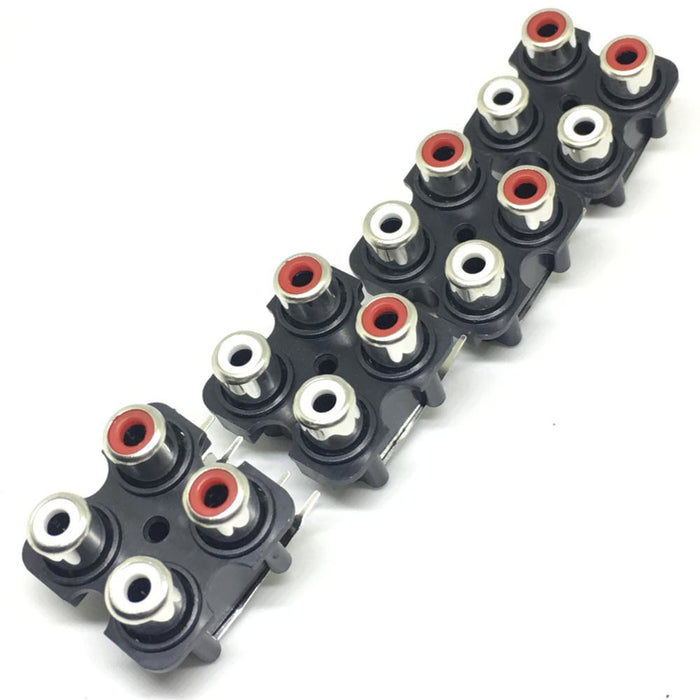 PCB Mount Four RCA Socket Modules - Four Pack — PMD Way
