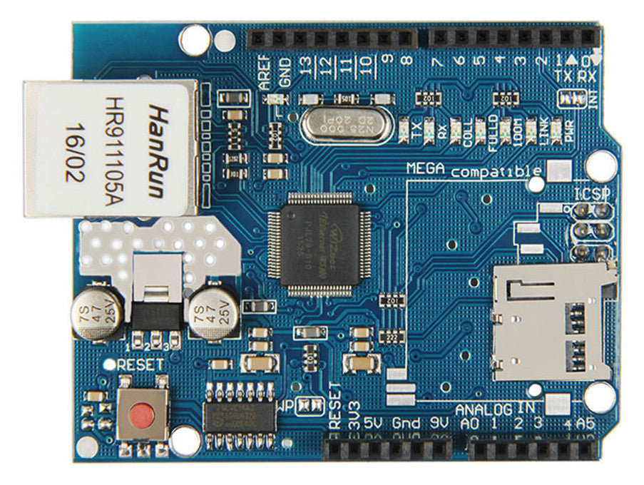 Get your Arduino on a network with the W5100 Ethernet Shield for Arduino from PMD Way with free delivery, worldwide