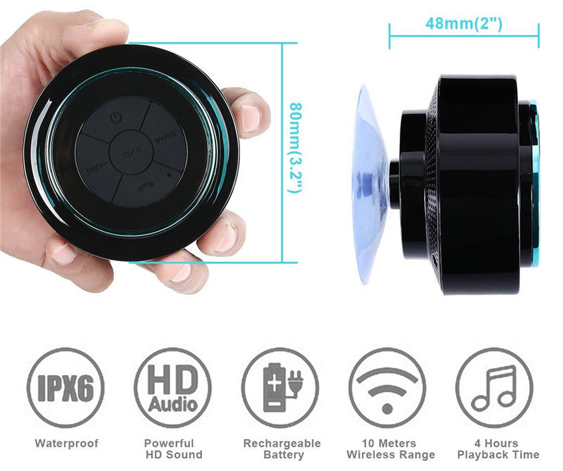 Listen to music or take phone calls in the shower with the Waterproof Bluetooth Speaker from PMD Way with free delivery, worldwide