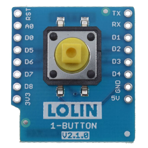 Single Button Shield for WeMos LoLin D1 Mini in packs of two from PMD Way with free delivery worldwide