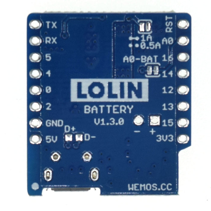 LiPo Battery Power Charger Shield for WeMos LoLin D1 Mini from PMD Way with free delivery worldwide