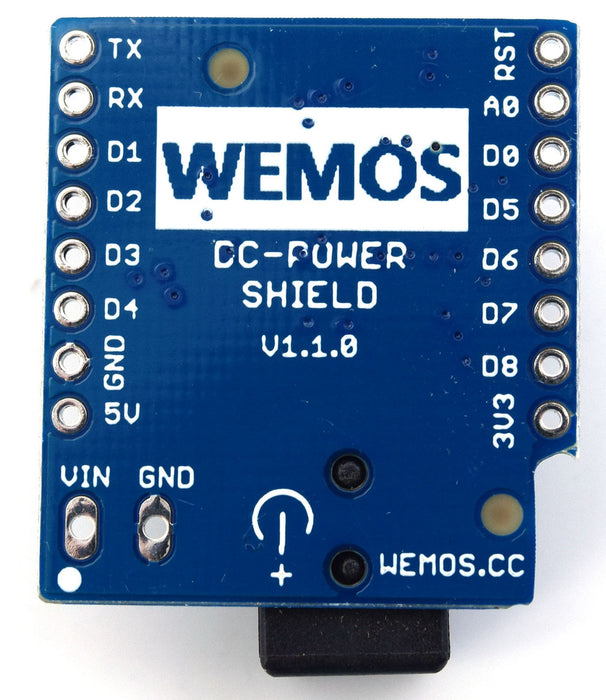 DC Power Shields for WeMos LoLin D1 Mini in packs of two from PMD Way with free delivery worldwide