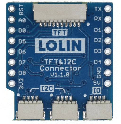 WeMos LoLin D1 Mini TFT I2C Connector Shields in packs of two from PMD Way with free delivery worlwide