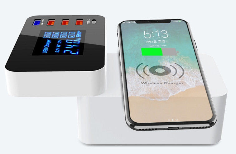 Desktop Qi Wireless Charger with USB and Quick Charge 3.0