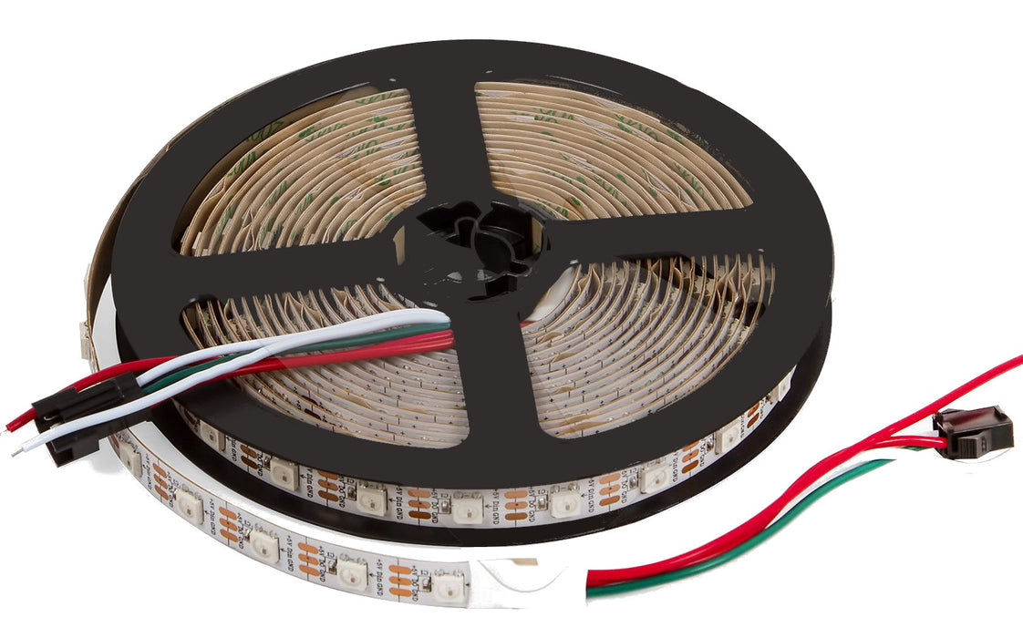 WS2812B RGB LED Strip - 60 LED/m - 4m Roll - White PCB from PMD Way with free delivery worldwide