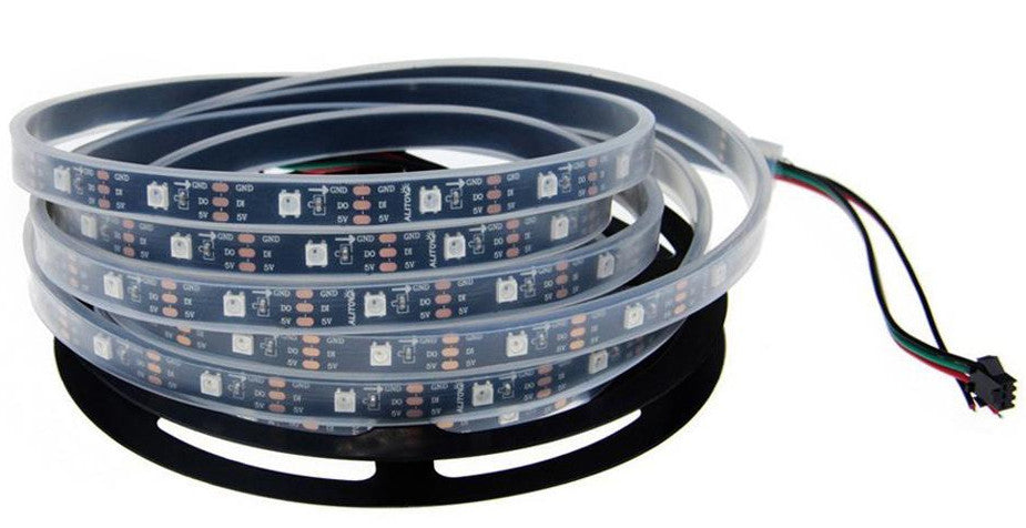 RGB LED Strip - 30 LED/m - 5m Roll - Black PCB - IP65 — PMD Way