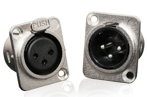 XLR Chassis Panel Mount Connectors - Male or Female from PMD Way with free delivery worldwide